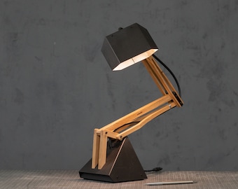 Unique Industrial Adjustable Desk Lamp - The MASHINA - Custom built character lamp for true creatives and a special aspiring gift