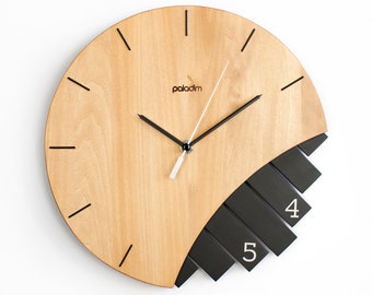 Modern Wall Clock CHAST 12" - Geometric Clock, Unique Home or Office Wall Clock, Housewarming Gift, Component and Modular