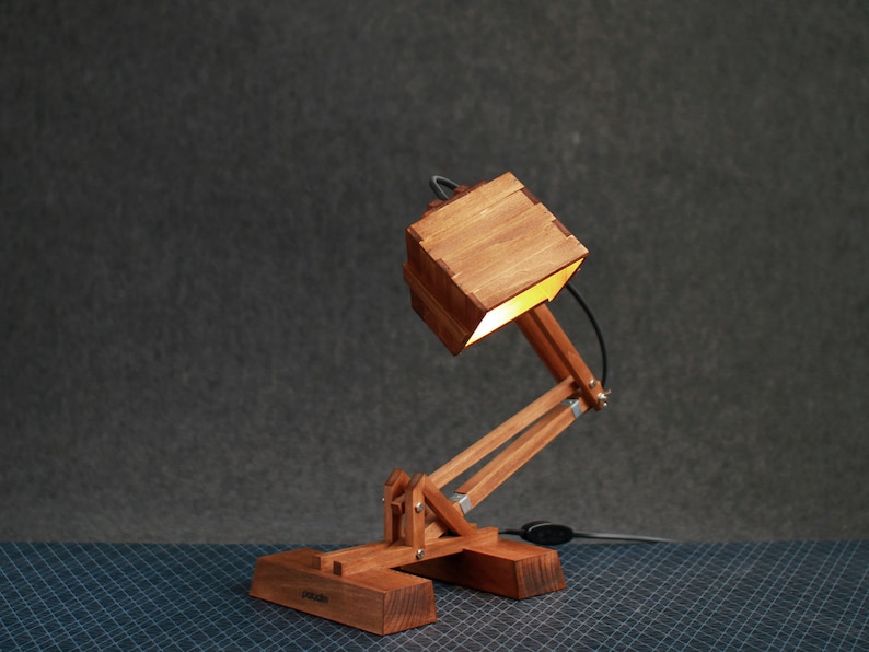 Steampunk Lamp, Industrial Desk Lamp, Industrial Style, Wooden Lamp, Bedside Lamp, Art Lamp, Reading Lamp, Rustic Home Decor, Office Lamp image 7