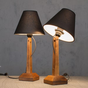 Tischlampe, Nachttischlampe, Tischlampe aus Holz, Bürodekor, einfache Tischlampe, Schlafzimmerdekor, Familiengeschenk, Stehlampe, moderne Lampe Bild 1