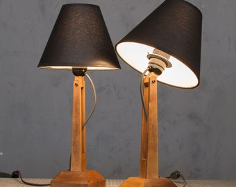 Lampe de table, lampe de chevet, lampe de table en bois, décor de bureau, lampe de table simple, décor de chambre à coucher, cadeau de famille, lampe sur pied, lampe moderne