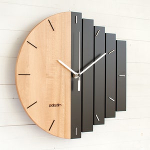 The MIXOR 12 Industrial Wall Clock, Unique Wall Clock, Home Gift Clock, Component Clock, Wood Clock, Abstract Style, Industrial Decor image 2