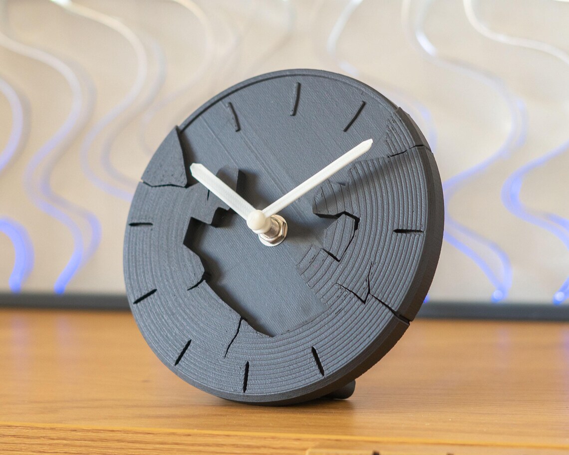 3D STL Desk Clock Model: Printable Digital Design (digital Download) - Etsy
