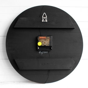 Yoga Wall Clock ZEN 12, TAO/DAO Yin Yang Wood Clock, Spiritual Wall Clock for Meditation Room, Modern Art Round Wooden Clock image 6