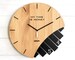 Boss Office Wall Clock, Manager Gift, TIME IS MONEY Laser Engraving, Unique Handcrafted 12' Wood Wall Clock, Designer Art Decor by Paladim 