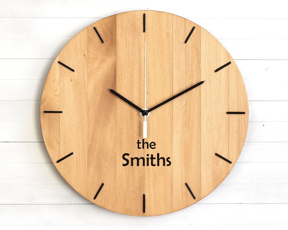 Reloj de pared de regalo personalizado nombre de familia