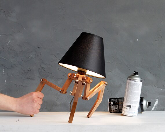Bedside Lamp Table Desk Industrial Style Tripod Bedside Lamp Table Desk, Accent Table Lamps Unique