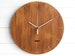 Wooden Round Wall Clock 12' - The OVAL - Modern/Contemporary Industrial Style Home and Office Decor, Housewarming Gift 