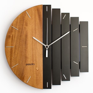 The MIXOR 12 Industrial Wall Clock, Unique Wall Clock, Home Gift Clock, Component Clock, Wood Clock, Abstract Style, Industrial Decor imagem 3