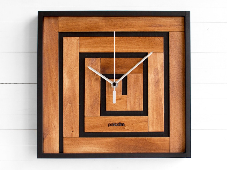 Wall Clock Designer Clock Hanging Clock Modern Art Clock Square Clock Maze Decor Wall Decor,Mystik Labyrinth Art Minimalist Clock