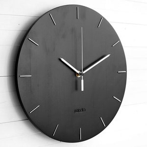 Wooden Round Wall Clock 12 The OVAL Modern/Contemporary Industrial Style Home and Office Decor, Housewarming Gift image 7