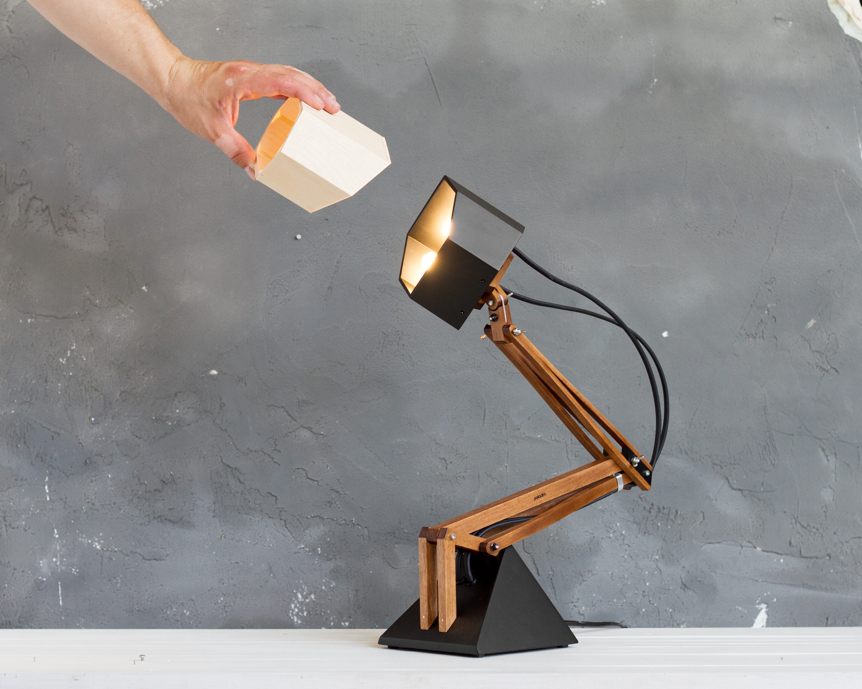 Unique Industrial Adjustable Desk Lamp the MASHINA Custom Built Character  Lamp for True Creatives and a Special Aspiring Gift 