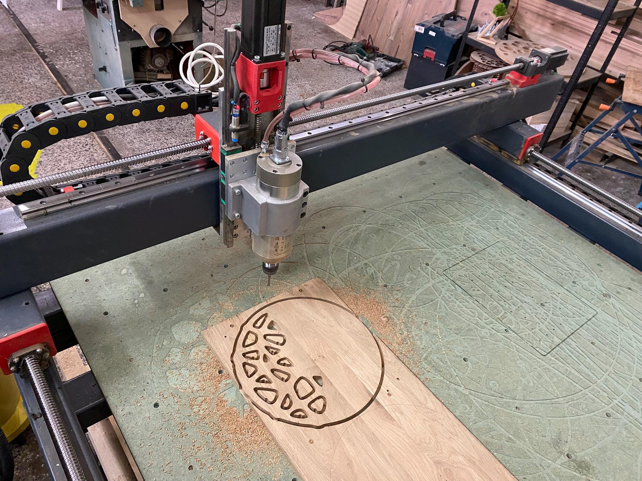 Organic Wooden Wall Clock, Original Digital Design - for CNC Router ...