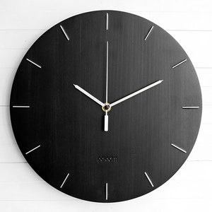 Wooden Round Wall Clock 12 The OVAL Modern/Contemporary Industrial Style Home and Office Decor, Housewarming Gift image 6