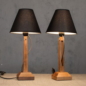 Tischlampe, Nachttischlampe, Tischlampe aus Holz, Bürodekor, einfache Tischlampe, Schlafzimmerdekor, Familiengeschenk, Stehlampe, moderne Lampe Bild 3