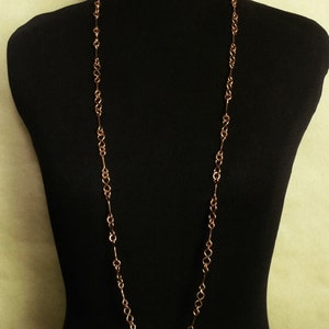 Copper anniversary, 7th anniversary gift, long copper chain necklace, handmade copper chain, copper gift, 7th anniversary, copper jewelry