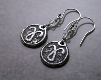 Aries earrings, SMALL silver earrings, Aries jewelry, Astrology jewelry, Aries zodiac sign jewelry, zodiac jewelry, fine silver earrings