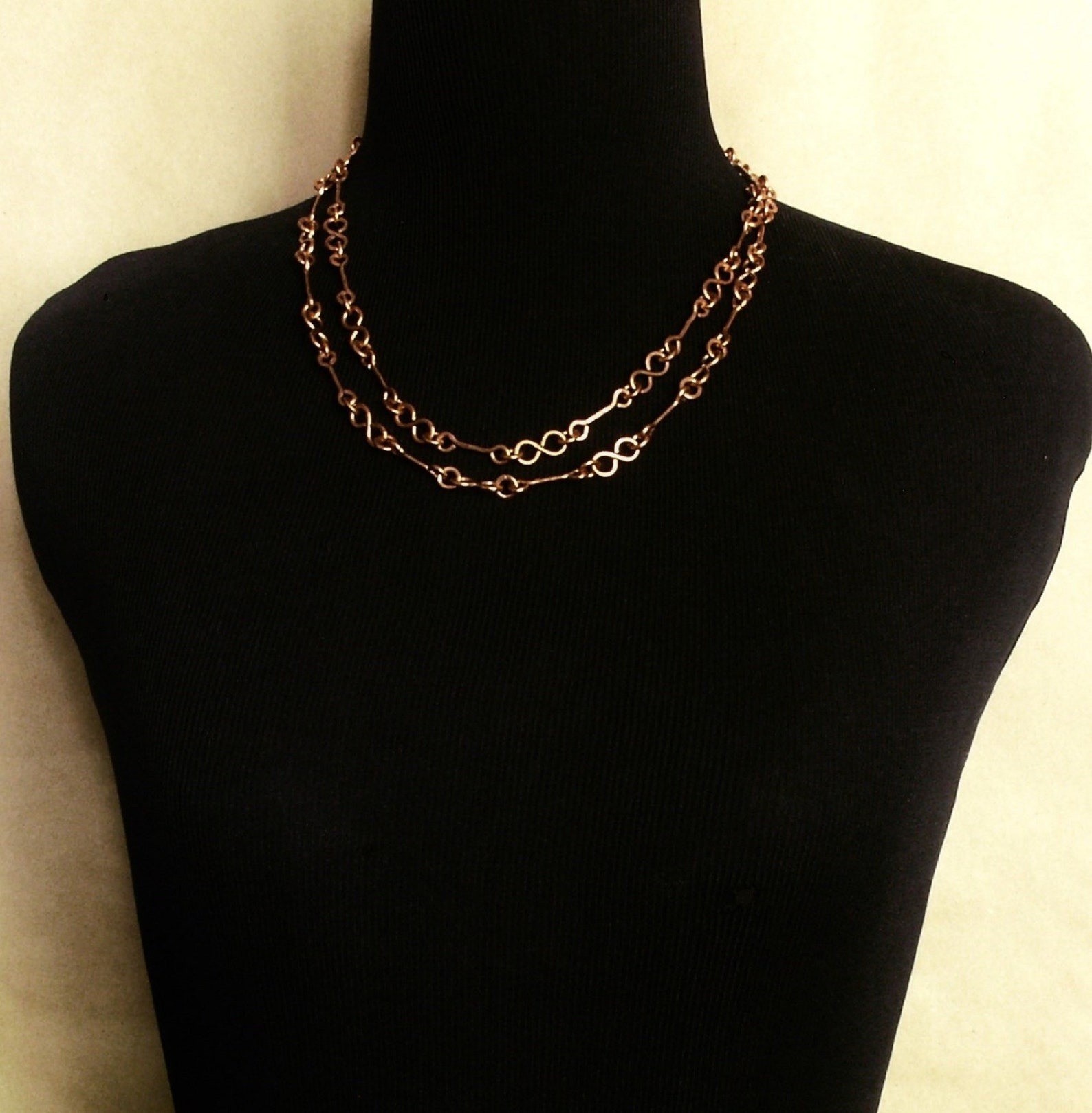 Copper Anniversary, 7th Anniversary Gift, Long Copper Chain Necklace