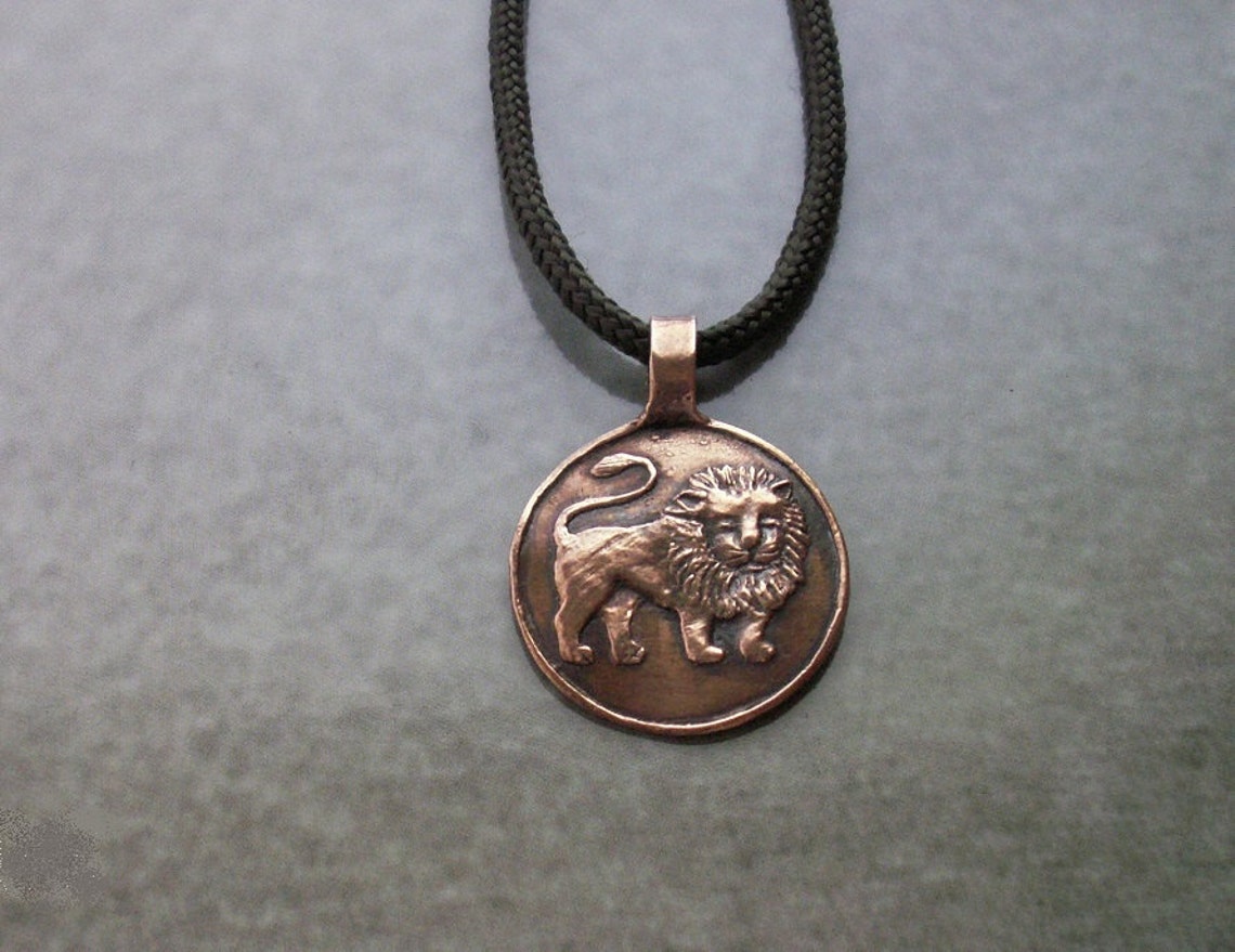 Leo Men's Necklace Leo Necklace for Men Leo Astrology Etsy