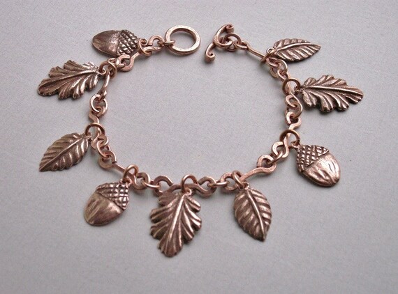 Copper on sale charm bracelet