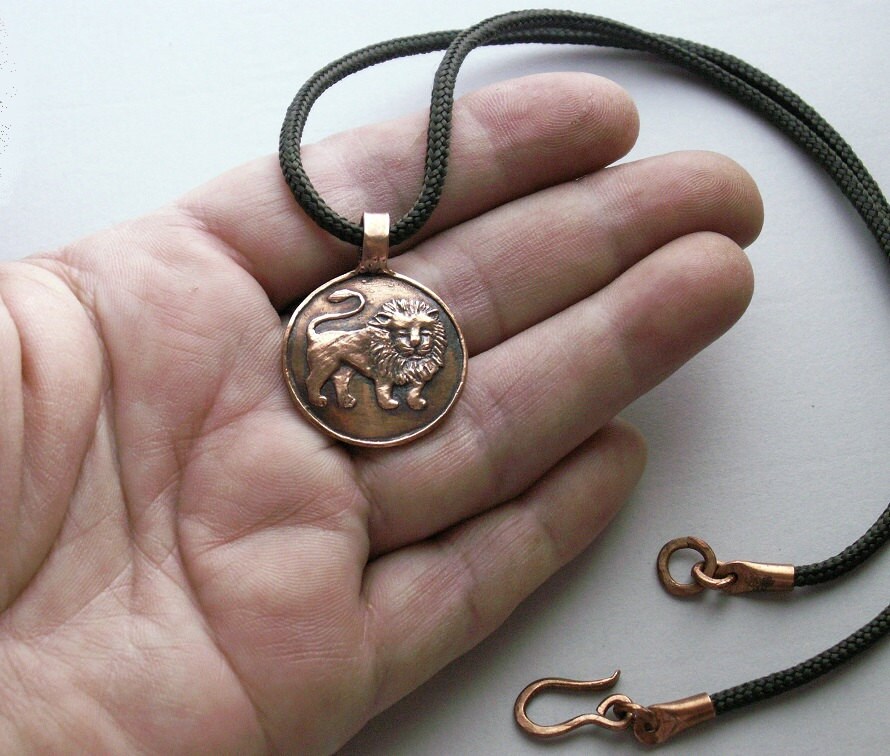 Leo Men's Necklace Leo Necklace for Men Leo Astrology Etsy