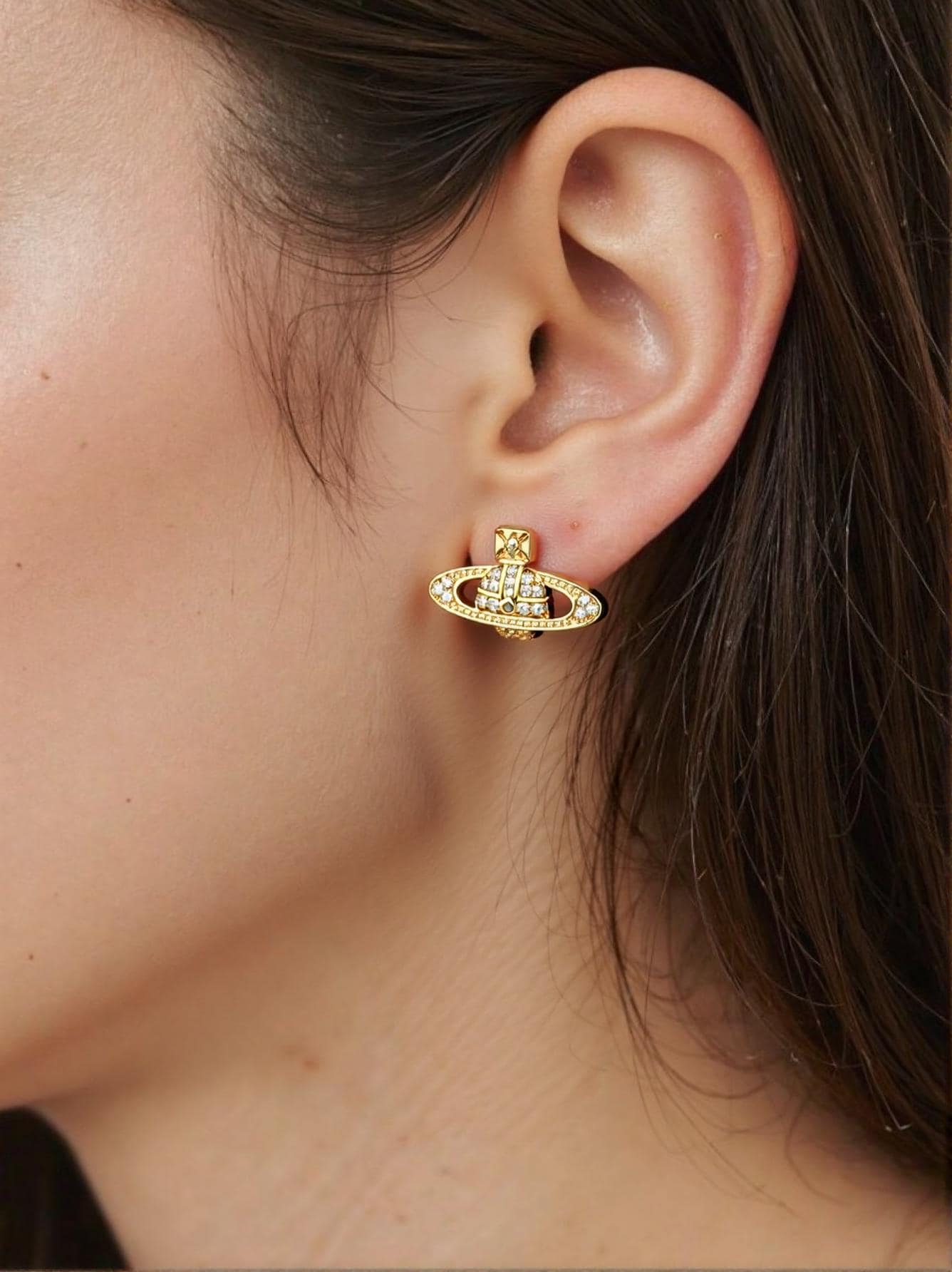 ピアス Vivienne Westwood  Grace embellished earrings Grace embellished earrings in silver - Vivienne Westwood