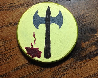 Zombie Defense Miniature Art - Pocket Charm - OOAK