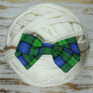 Baby Headband, Sailor Hair Bow, Fabric Hair Bow, Toddler Headband, Newborn Headband, Infant Headband, Nylon Headband, School Girl Plaid