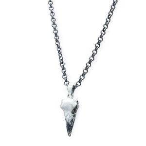 Raven Skull Goth Necklace • Halloween Jewelry • Gothic Style Necklace • Animal Skull Jewelry