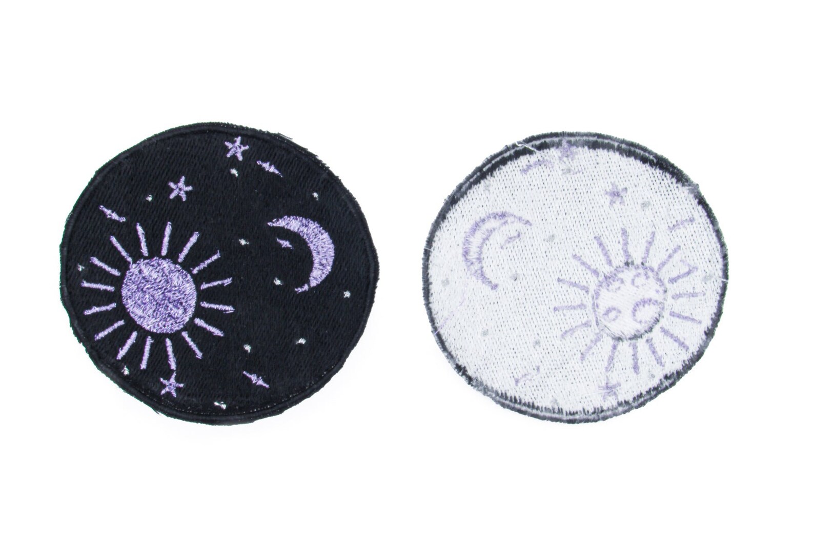 Moon Patch Purple Sun and Moon Embroidered Patch: Celestial Iron on Applique - Etsy