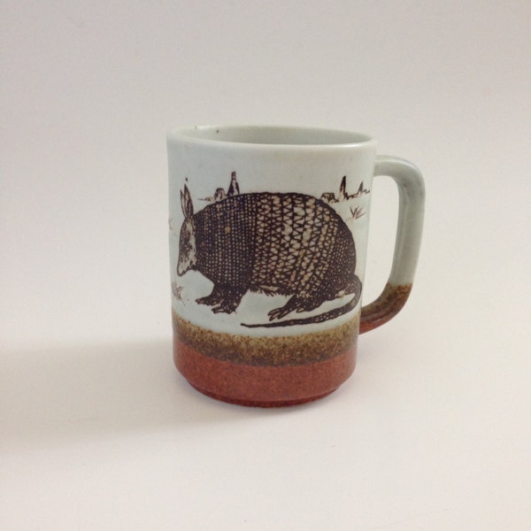 Vintage Stoneware Armadillo Mug