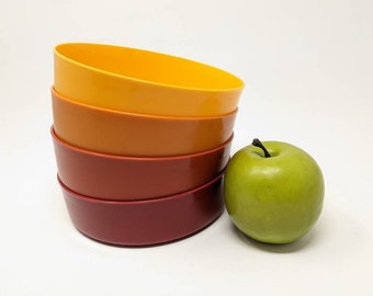 Set of 4 Tupperware Wonder Bowls Harvest Colors 1405