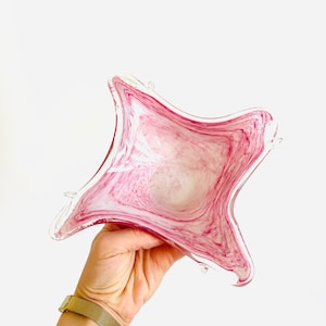 Pink glass bowl