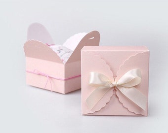 100x Pink Favor Boxes Wedding Gift Boxes Baby Shower Bridal Shower Gift Boxes Birthday Christmas Gift Boxes Cake Cookie Candy Chocolate Box