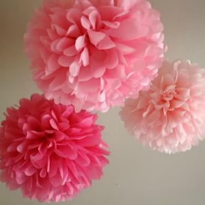 18 pezzi rosa velina carta pon pon ragazza primo 21° 16° compleanno festa baby shower asilo nido casa addio al nubilato appeso decorazione luogo