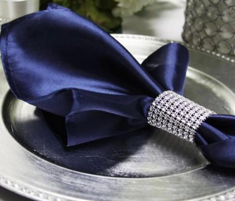 150pcs Silky Satin Table Napkins Wedding Banquet Birthday Etsy