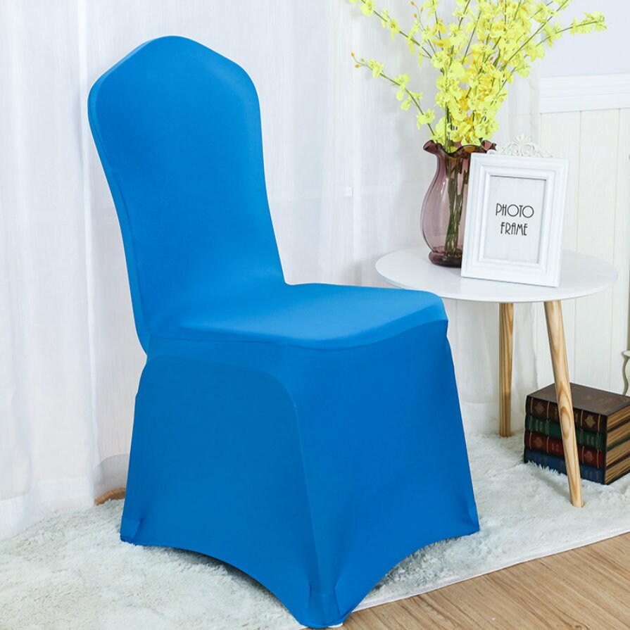 Green Red Blue Purple Lycra Chair Covers Spandex Chair Cloth Wedding Banquet Ceremony Feast Birthday Anniversary Engagement Party Decoration
