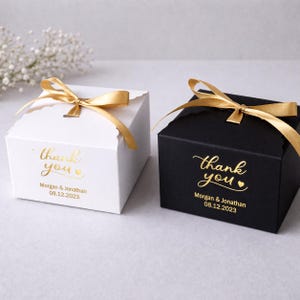 Caja de regalo grande personalizada con 100 piezas de rebanadas de pastel, donas, galletas y chocolates / Papel de aluminio color oro rosa / Ideal para bodas, fiestas, bautizos y Navidad.