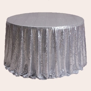1 pz tovaglia con paillettes glitterate argento per matrimonio, fidanzamento, ricevimento, cerimonia, funzione, bouquet, battesimo, compleanno, sfondo, decorazioni natalizie