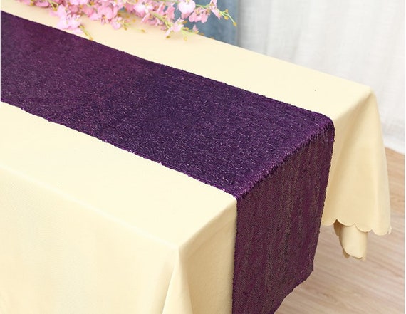 purple table runners uk