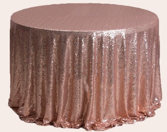 1pcs Rose Gold Glitter Sequin Tafelkleed Verlovingsceremonie receptie ceremonie doop verjaardag Wedding Cake Table Cover Achtergrond