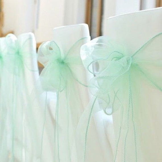 Organza Chair Sash Bows For Wedding Banquet Party Decor Event Free P&P Wine 125 