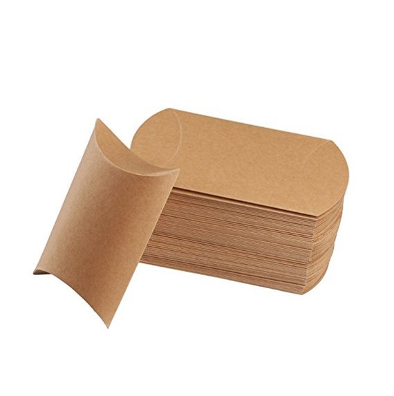  Second Angel 50 Kraft Paper Pillow Boxes, Small Gift