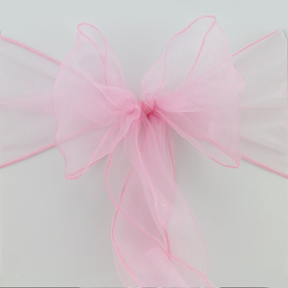 From 25pcs Light Pink Chair Sashes Chair Bow Tie Ribbon Etsy