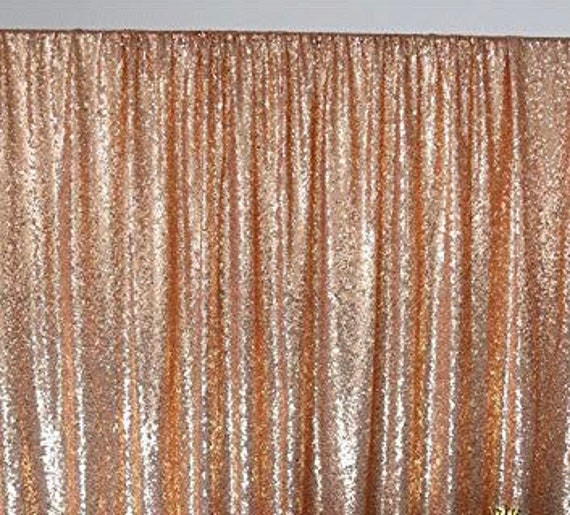 Rose Gold Silver Pink Blue Glitter Sequin Backdrop Curtain Etsy