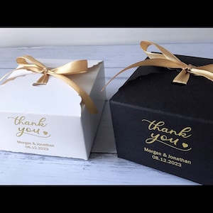 100pcs Stylish Cake Slice Donut Cookie Chocolate Favor Box | Personalised Rose Gold Foil Wedding Party Baptism Christmas Large Gift Box