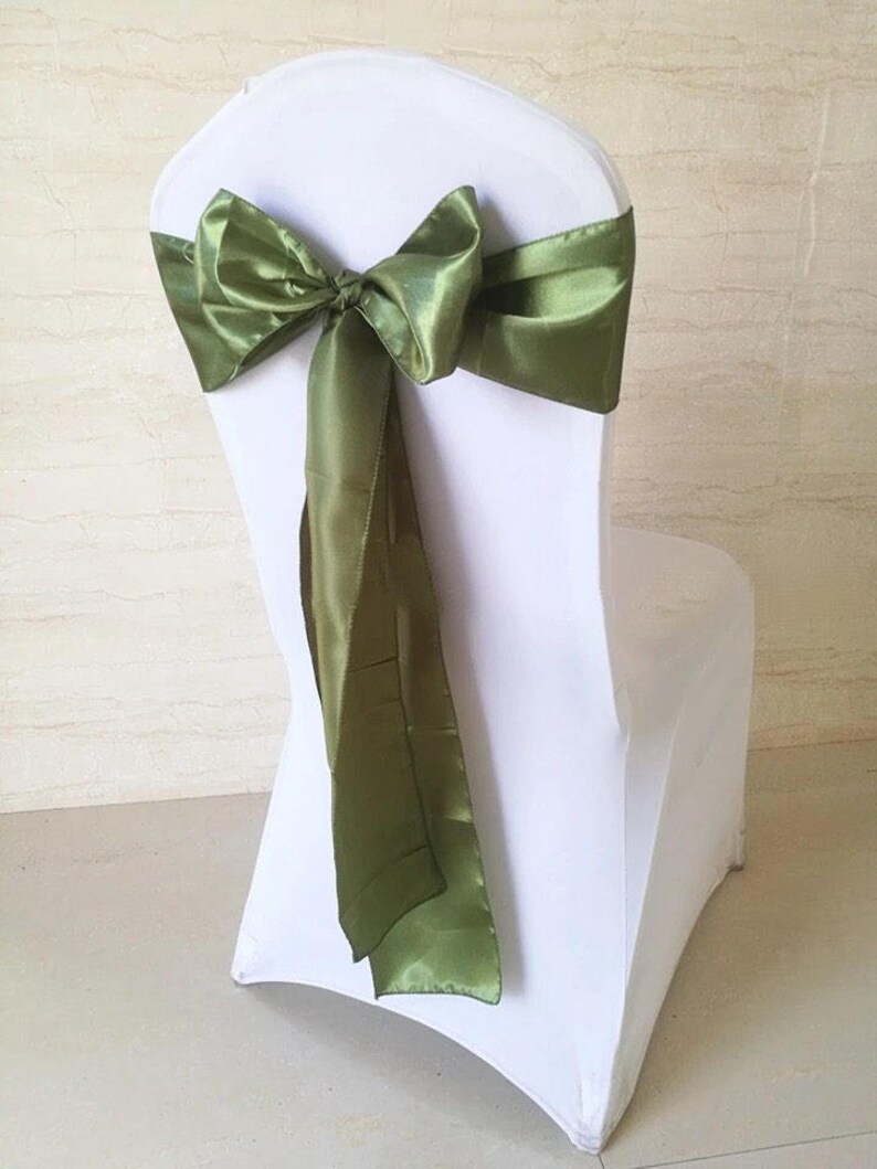 25200pcs Olive Green Satin Chair Sashes Chair Bows Tie Ribbon Etsy