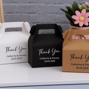 Caja de regalo personalizada para bodas, 100 unidades, ideal para fiestas de cumpleaños, baby shower, bautizos, color blanco y rosa, ideal para galletas y pasteles.