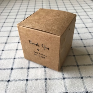 40 boîtes-cadeaux de mariage personnalisées Kraft, coffrets cadeaux