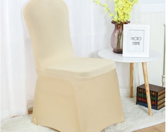 Beige Black Watermelon Gold Lycra Chair Covers Spandex Chair Cover Wedding Banquet Ceremony Feast Birthday Engagement Party Chair Decoration